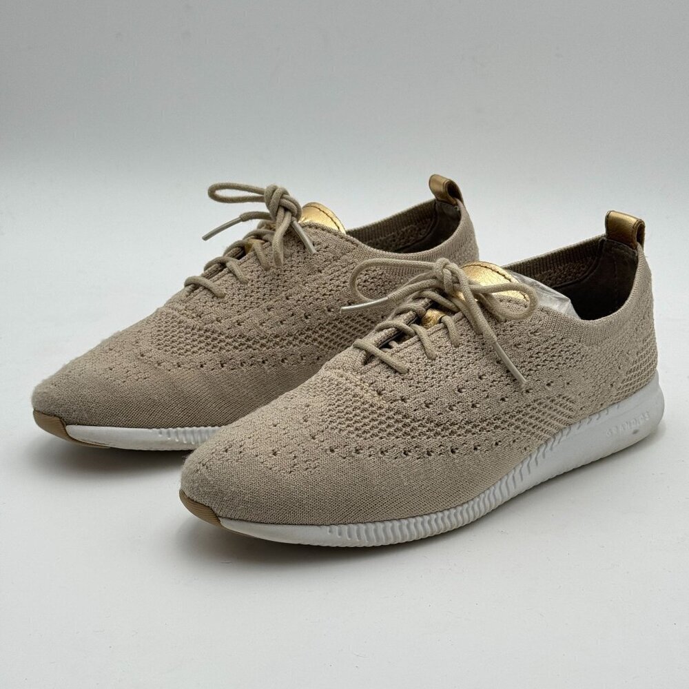 COLE HAAN Womens 2.ZEROGRAND Stitchlite Wingtip Oxfords Stretch Knit Minimalist